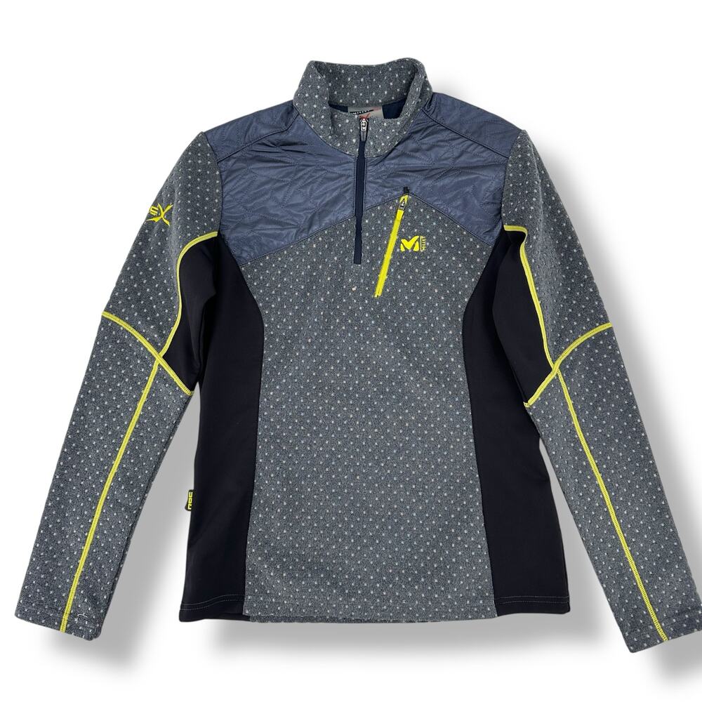 Millet Pullover 1/4 Zip Performance Fleece Sweatshirt Womens Sz 90 Small Gray